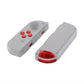 eXtremeRate Retail Transparent Clear Red Replacement ABXY Direction Keys SR SL L R ZR ZL Trigger Buttons Springs, Full Set Buttons Repair Kits with Tools for NS Switch JoyCon & OLED JoyCon - JoyCon Shell NOT Included - AJ105