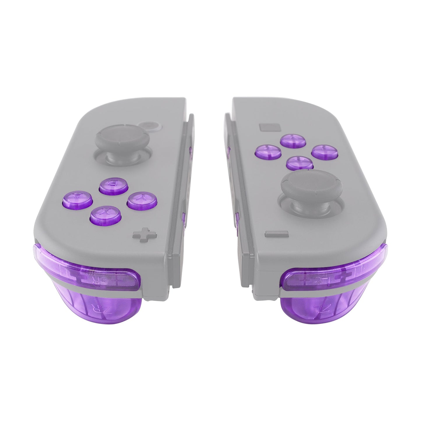 eXtremeRate Retail Clear Atomic Purple Replacement ABXY Direction Keys SR SL L R ZR ZL Trigger Buttons Springs, Full Set Buttons Repair Kits with Tools for NS Switch JoyCon & OLED JoyCon - JoyCon Shell NOT Included - AJ108