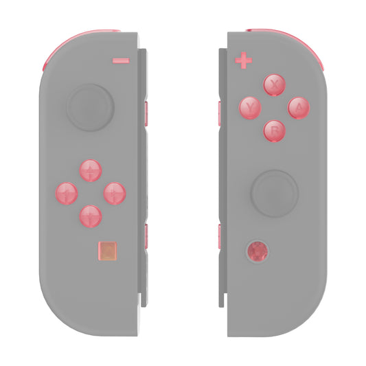 eXtremeRate Retail Cherry Pink Replacement DIY Colorful ABXY Buttons Directions Keys Repair Kits with Tools for NS Switch JoyCon & OLED JoyCon - JoyCon Shell NOT Included - AJ114