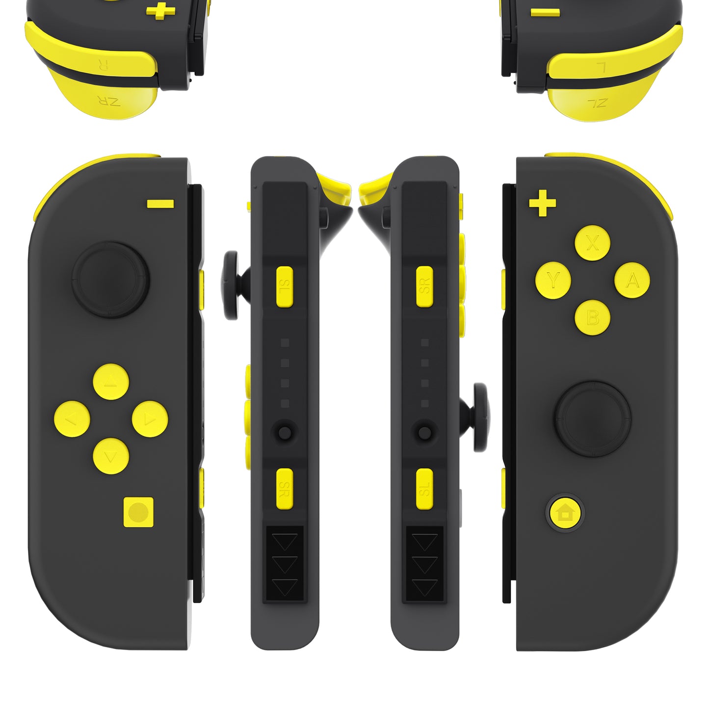 eXtremeRate Retail Sunflower Yellow Replacement DIY Colorful ABXY Buttons Directions Keys Repair Kits with Tools for NS Switch JoyCon & OLED JoyCon - JoyCon Shell NOT Included - AJ118
