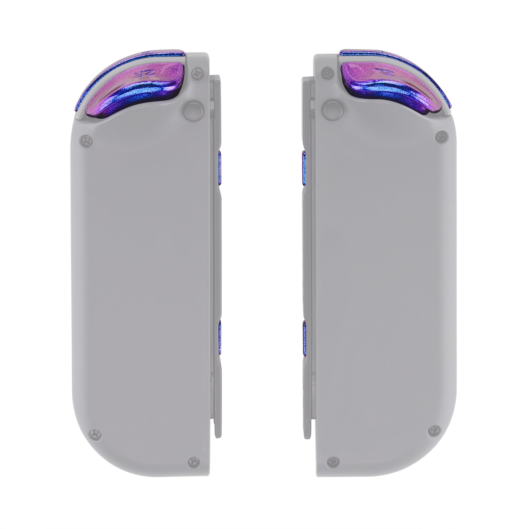 eXtremeRate Retail Purple Blue Chameleon Replacement ABXY Direction Keys SR SL L R ZR ZL Trigger Buttons Springs, Full Set Buttons Repair Kits with Tools for NS Switch JoyCon & OLED JoyCon - JoyCon Shell NOT Included - AJ201