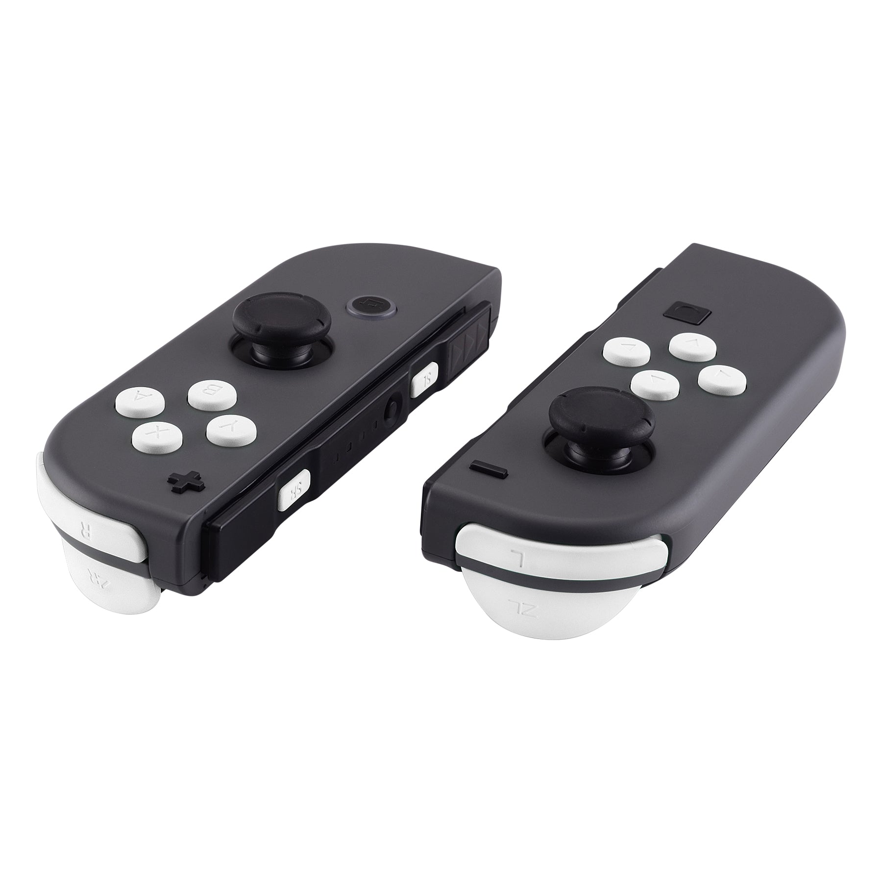eXtremeRate Retail White Replacement ABXY Direction Keys SR SL L R ZR ZL Trigger Buttons Springs, Full Set Buttons Repair Kits with Tools for NS Switch JoyCon & OLED JoyCon - JoyCon Shell NOT Included- AJ203