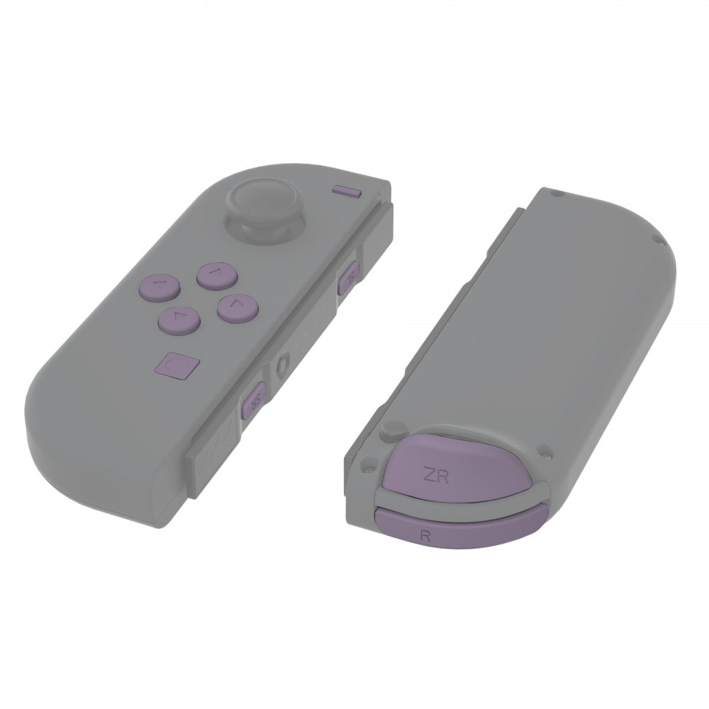 eXtremeRate Retail Dark Grayish Violet Replacement ABXY Direction Keys SR SL L R ZR ZL Trigger Buttons Springs, Full Set Buttons Repair Kits with Tools for NS Switch JoyCon & OLED JoyCon - JoyCon Shell NOT Included - AJ227