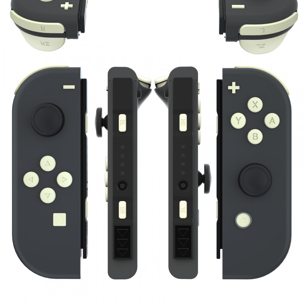 eXtremeRate Retail Light Cream Replacement ABXY Direction Keys SR SL L R ZR ZL Trigger Buttons Springs, Full Set Buttons Repair Kits with Tools for NS Switch JoyCon & OLED JoyCon - JoyCon Shell NOT Included - AJ230