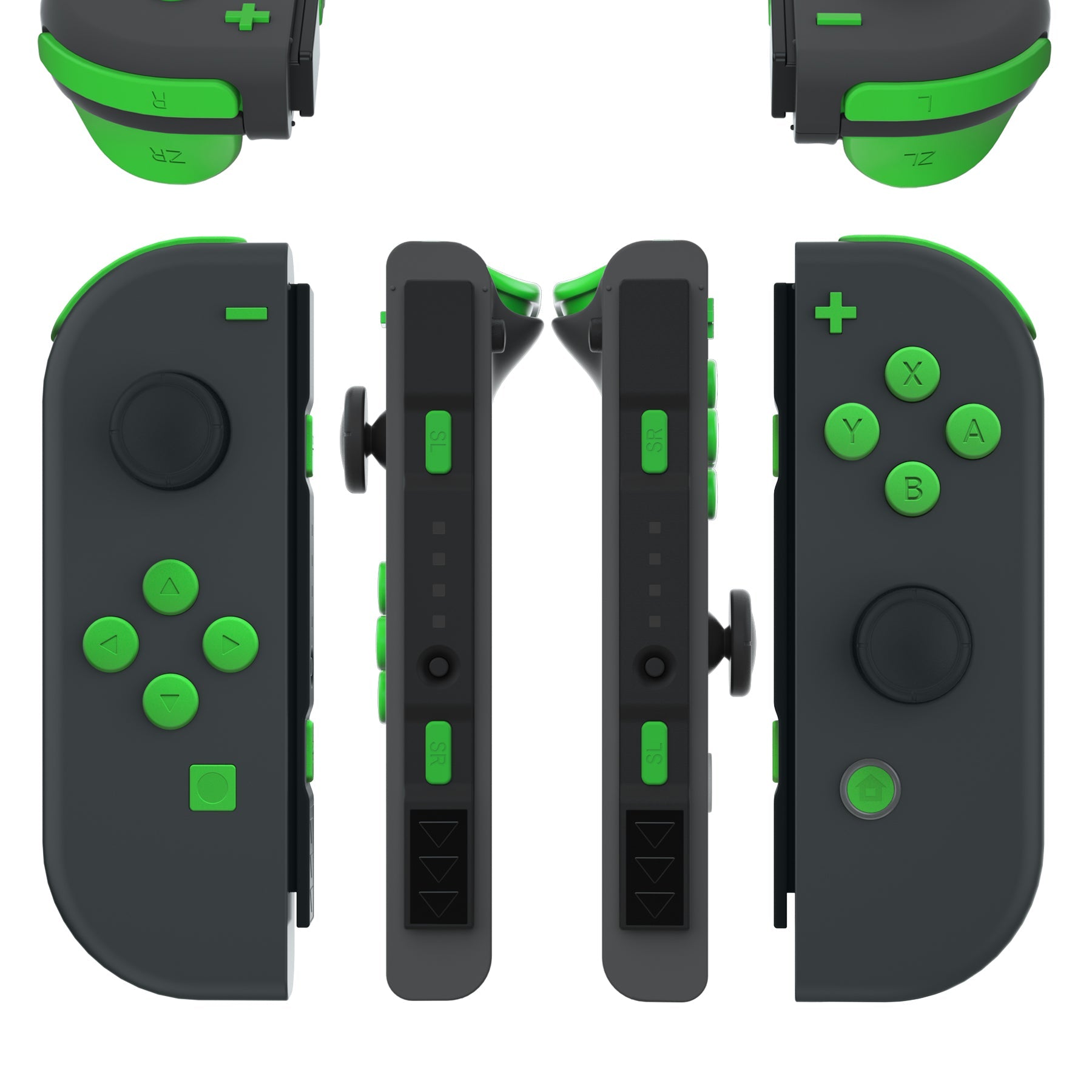 eXtremeRate Retail Green Replacement ABXY Direction Keys SR SL L R ZR ZL Trigger Buttons Springs, Full Set Buttons Repair Kits with Tools for NS Switch JoyCon & OLED JoyCon - JoyCon Shell NOT Included - AJ233