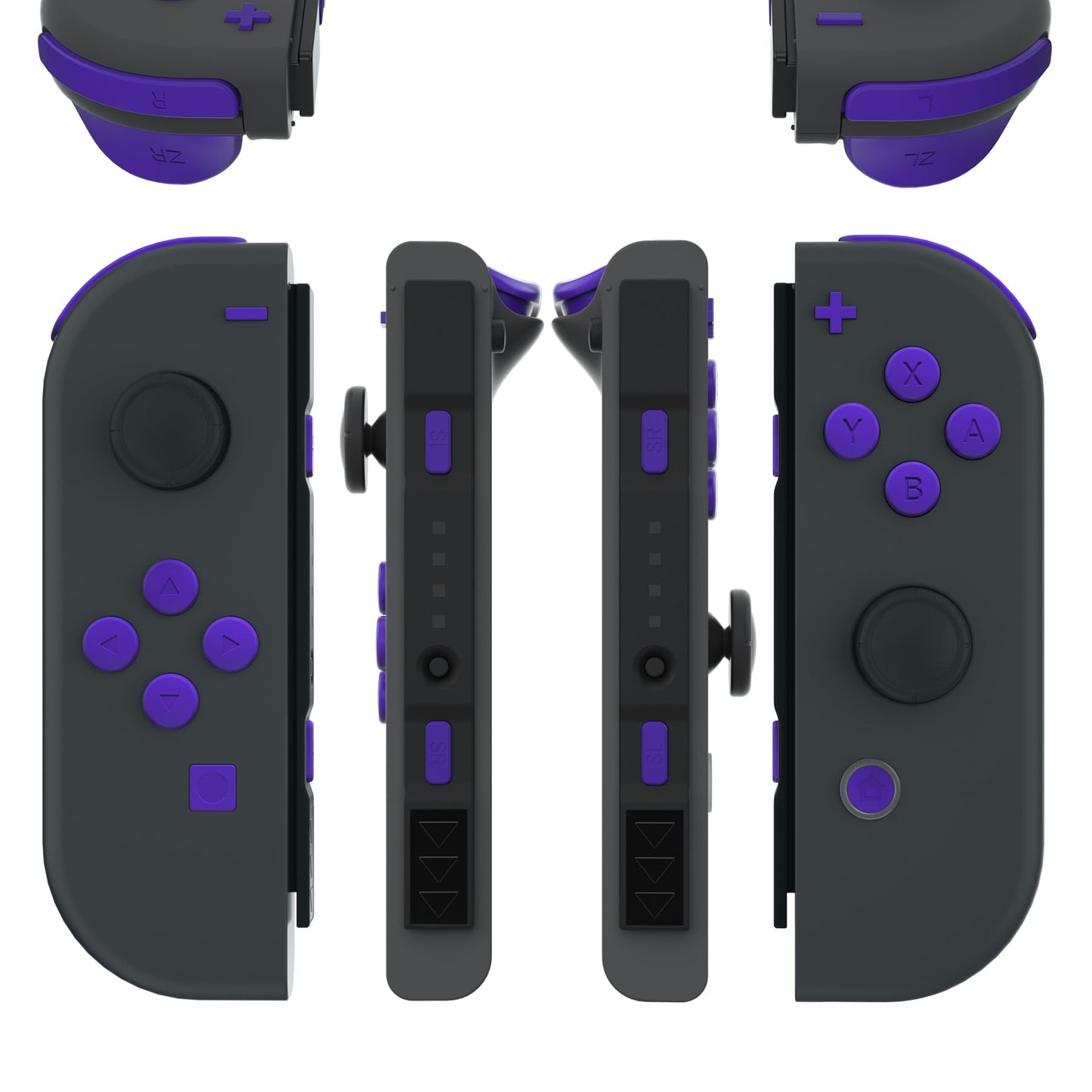 eXtremeRate Retail Purple Replacement ABXY Direction Keys SR SL L R ZR ZL Trigger Buttons Springs, Full Set Buttons Repair Kits with Tools for NS Switch JoyCon & OLED JoyCon - JoyCon Shell NOT Included - AJ234