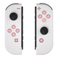 eXtremeRate Retail Replacement Controller ABXY Direction Home Capture + - Jelly Buttons, Two-Tone Pale Red & Clear with Symbols Action Face Keys for Nintendo Switch & Switch OLED Joy-con - JoyCon NOT Included -  AJ7002