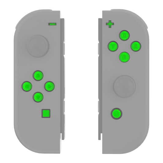 eXtremeRate Retail Replacement Controller ABXY Direction Home Capture + - Jelly Buttons, Two-Tone Pale Green & Clear with Symbols Action Face Keys for Nintendo Switch & Switch OLED Joy-con - JoyCon NOT Included -  AJ7004