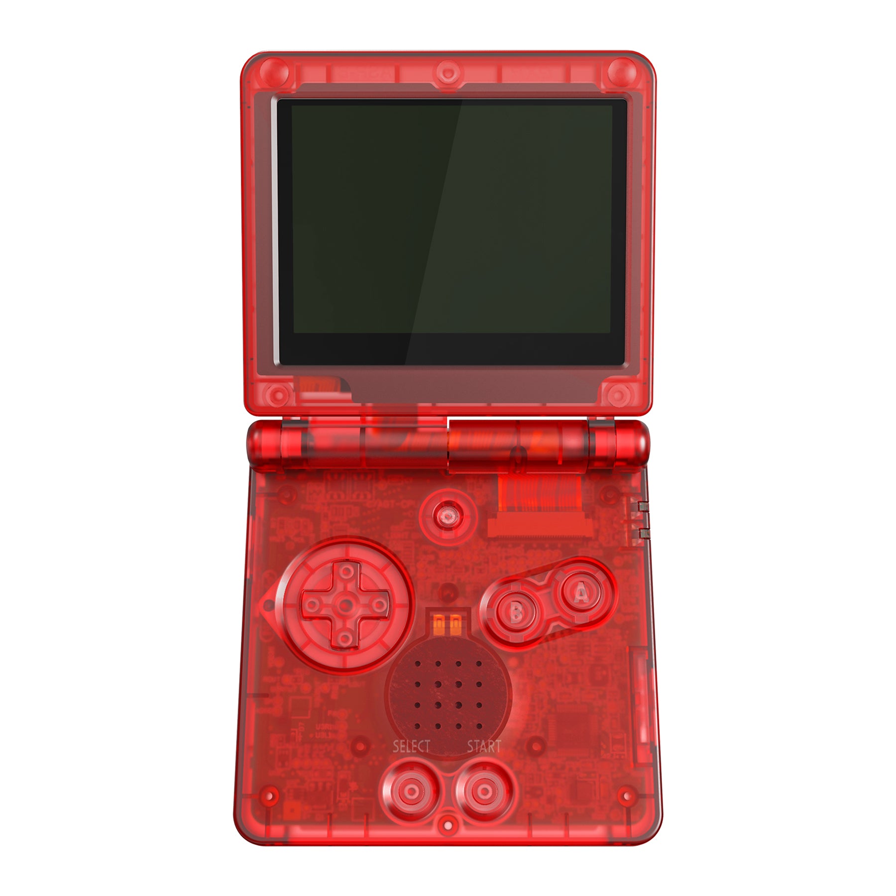 eXtremeRate IPS Ready Upgraded Replacement Full Set Shells with Buttons for  Gameboy Advance SP GBA SP, Compatible with Both IPS & Standard LCD - Clear  