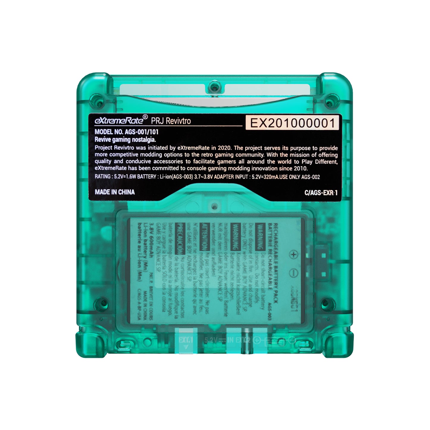 eXtremeRate Retail IPS Ready Upgraded eXtremeRate Emerald Green Custom Replacement Housing Shell for Gameboy Advance SP GBA SP – Compatible with Both IPS & Standard LCD – Console & Screen NOT Included - ASPM5003