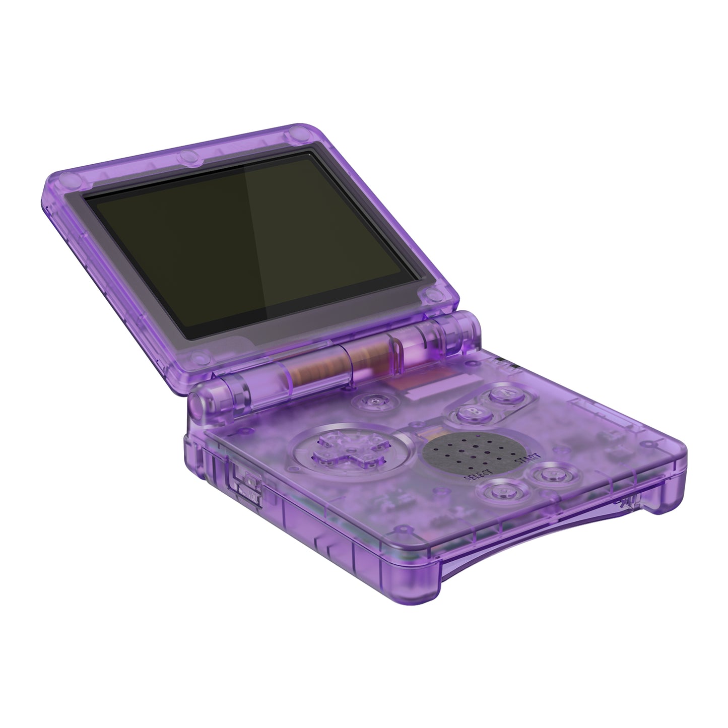 eXtremeRate Retail IPS Ready Upgraded eXtremeRate Clear Atomic Purple Custom Replacement Housing Shell for Gameboy Advance SP GBA SP – Compatible with Both IPS & Standard LCD – Console & Screen NOT Included - ASPM5005