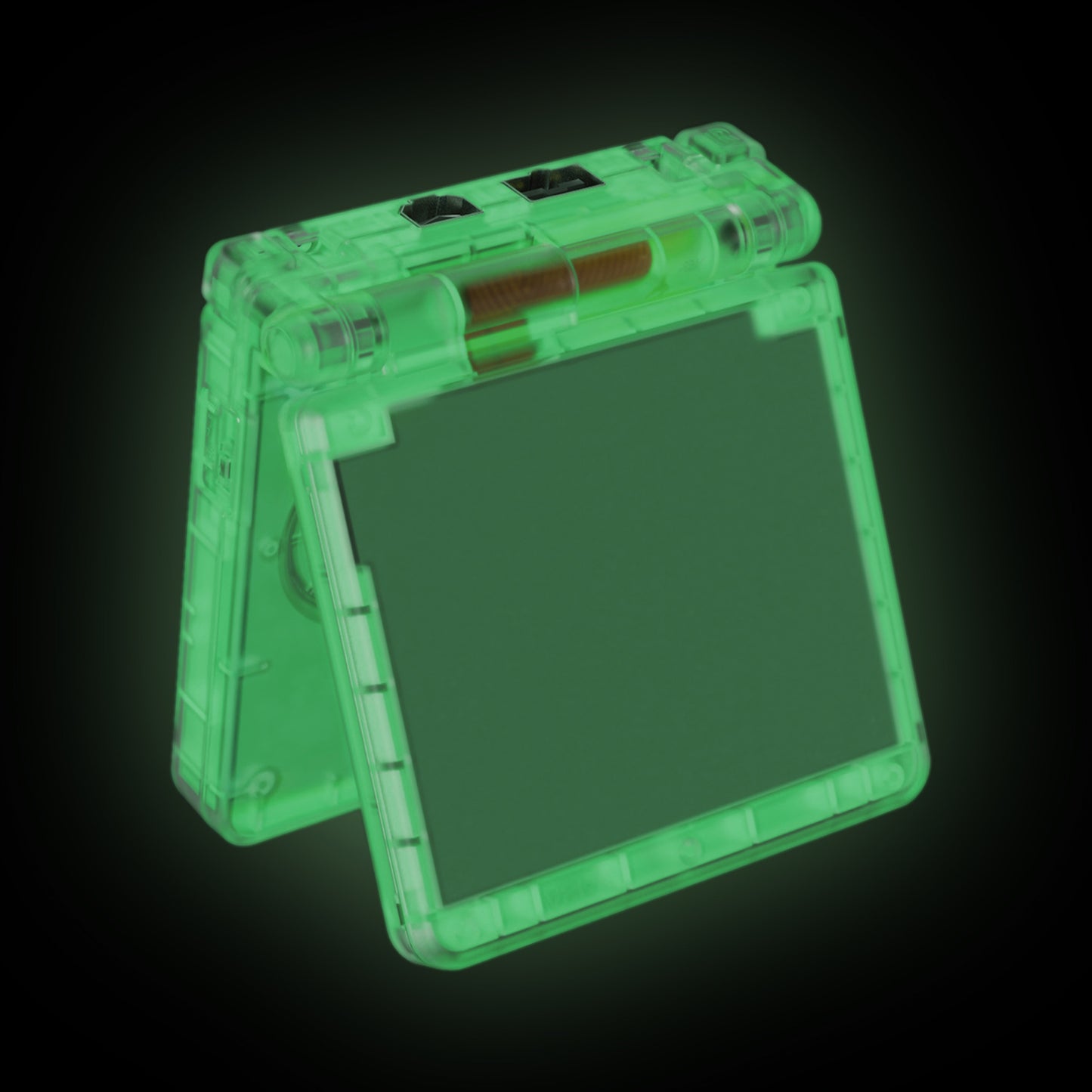 eXtremeRate Retail IPS Ready Upgraded eXtremeRate Glow in Dark - Green Custom Replacement Housing Shell for Gameboy Advance SP GBA SP – Compatible with Both IPS & Standard LCD – Console & Screen NOT Included - ASPM5008