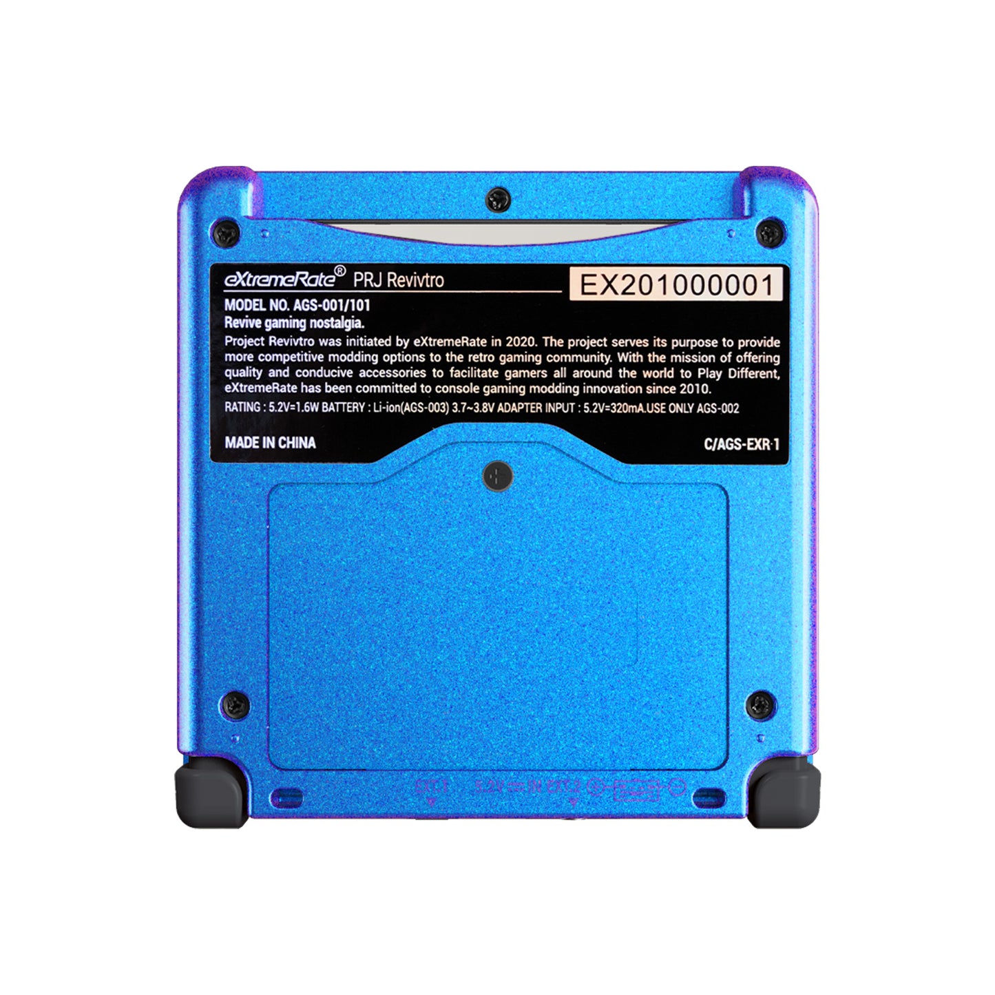 eXtremeRate Retail IPS Ready Upgraded Chameleon Purple Blue Glossy Custom Replacement Housing Shell for Gameboy Advance SP GBA SP – Compatible with Both IPS & Standard LCD – Console & Screen NOT Included - ASPP3001