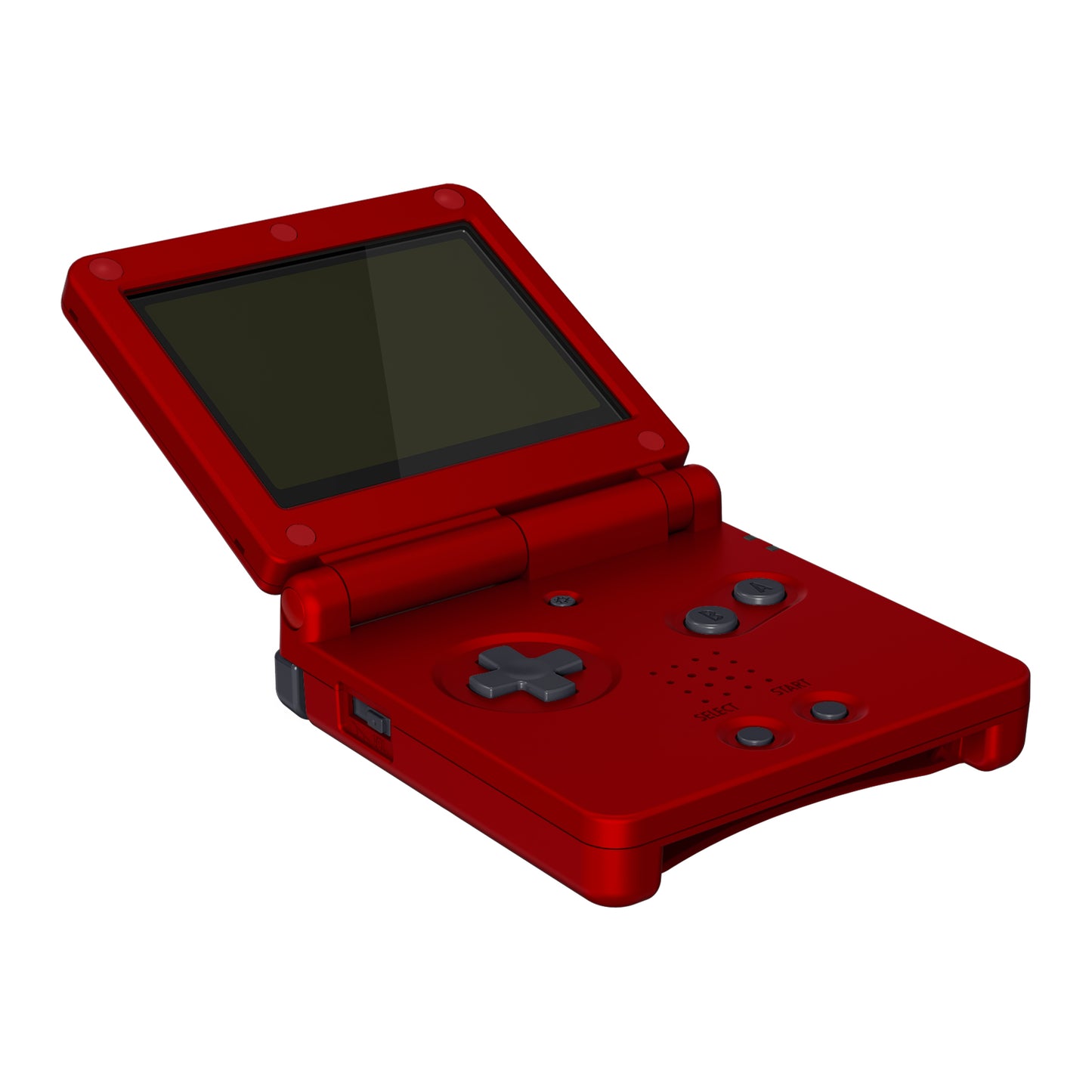 eXtremeRate Retail IPS Ready Upgraded Scarlet Red Soft Touch Custom Replacement Housing Shell for Gameboy Advance SP GBA SP – Compatible with Both IPS & Standard LCD – Console & Screen NOT Included - ASPP3004