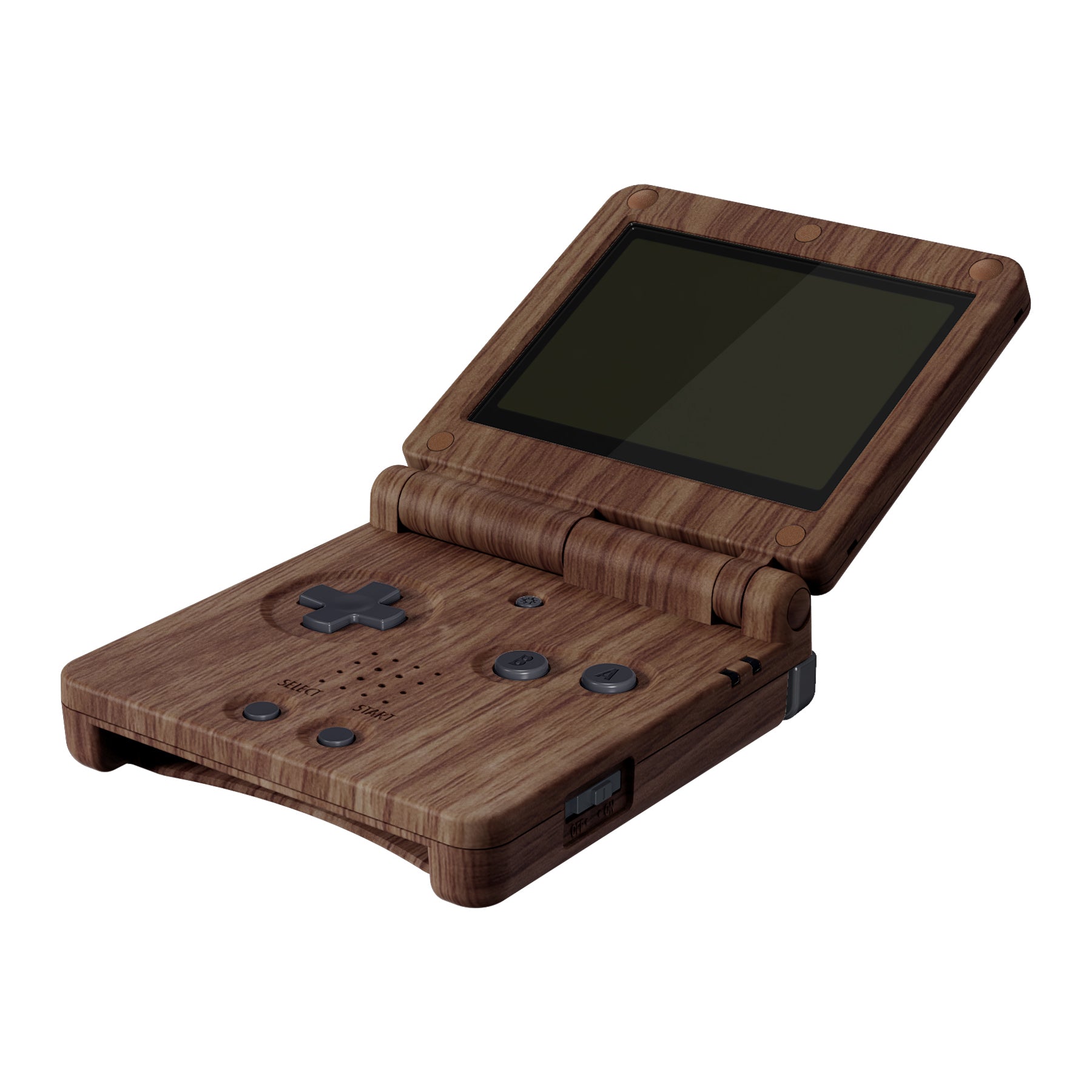 eXtremeRate Retail IPS Ready Upgraded The Wood Grain Soft Touch Custom Replacement Housing Shell for Gameboy Advance SP GBA SP – Compatible with Both IPS & Standard LCD – Console & Screen NOT Included - ASPS2001