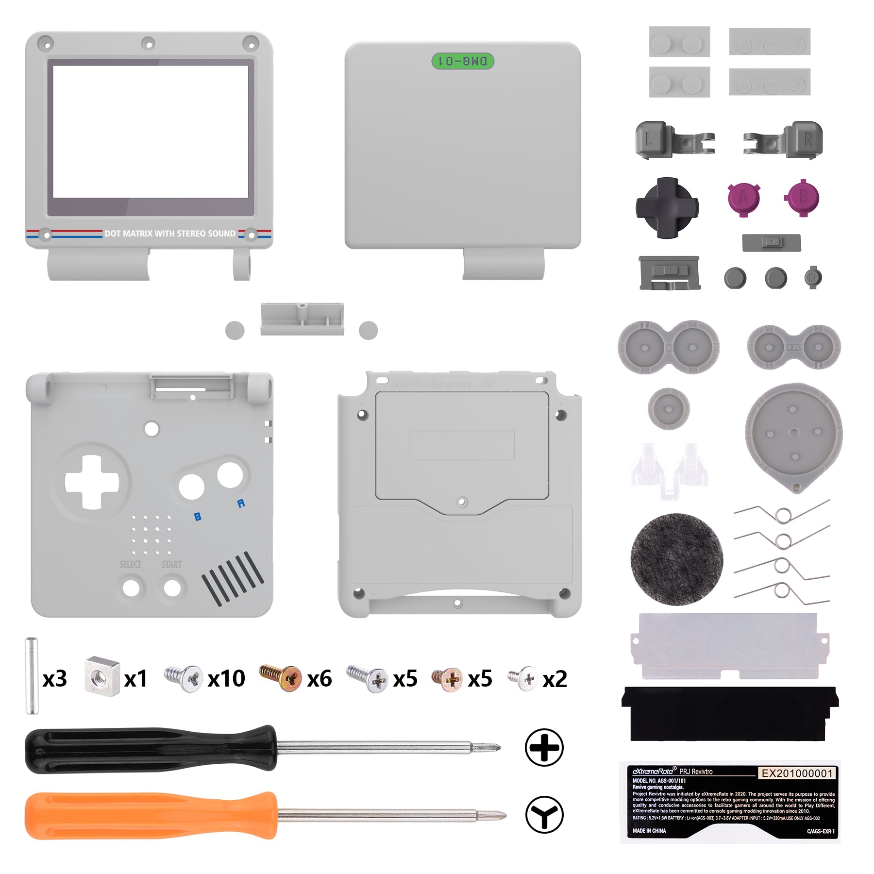 IPS Ready Upgraded eXtremeRate Classic 1989 GB DMG-01 Style Custom  Replacement Housing Shell for Gameboy Advance SP GBA SP – Compatible with  Both IPS & Standard LCD – Console & Screen NOT