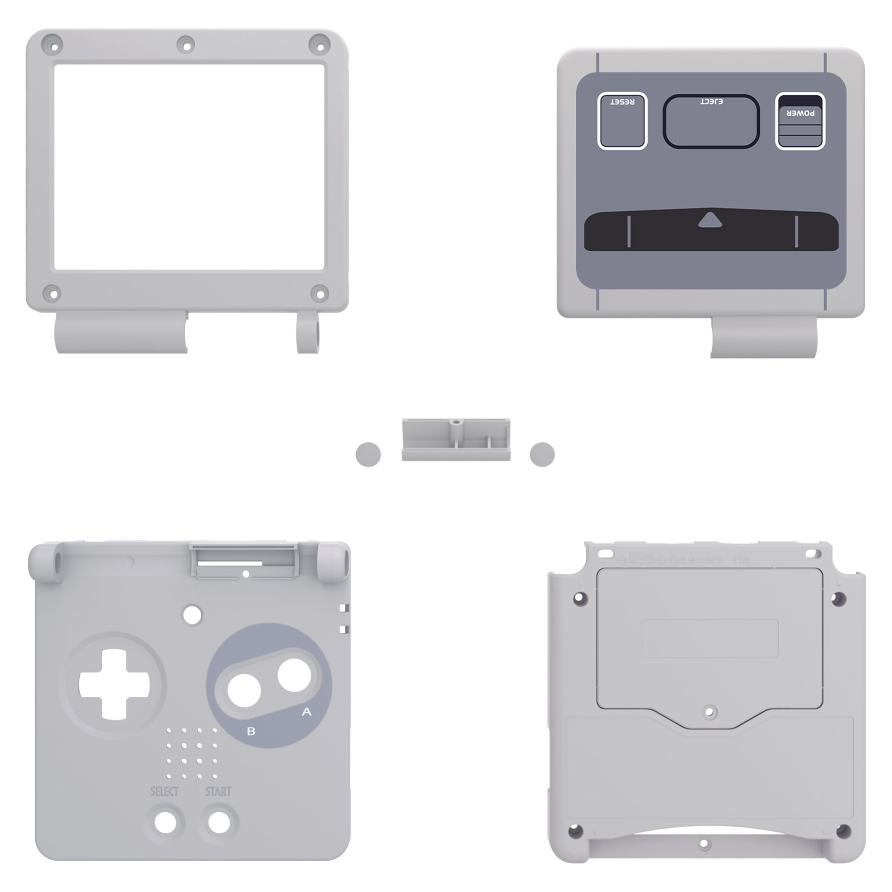 eXtremeRate Retail IPS Ready Upgraded SFC SNES Classic EU Style Custom Replacement Housing Shell for Gameboy Advance SP GBA SP – Compatible with Both IPS & Standard LCD – Console & Screen NOT Included - ASPY004