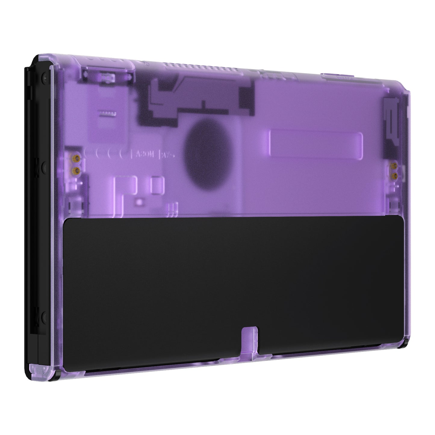 eXtremeRate Retail Clear Atomic Purple Console Back Plate DIY Replacement Housing Shell Case for Nintendo Switch OLED Console – JoyCon Shell & Kickstand NOT Included - BNSOM5002