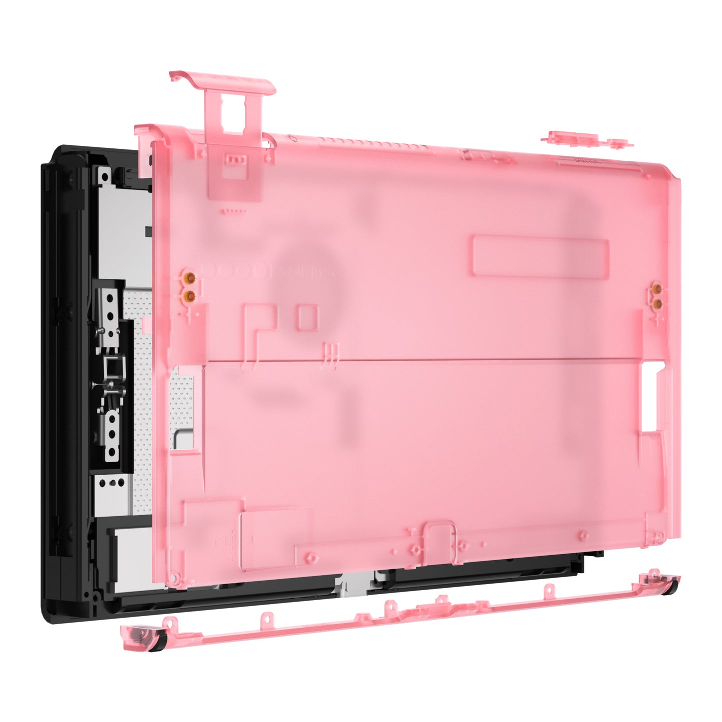 eXtremeRate Retail Cherry Pink Console Back Plate DIY Replacement Housing Shell Case for Nintendo Switch OLED Console – JoyCon Shell & Kickstand NOT Included - BNSOM5004