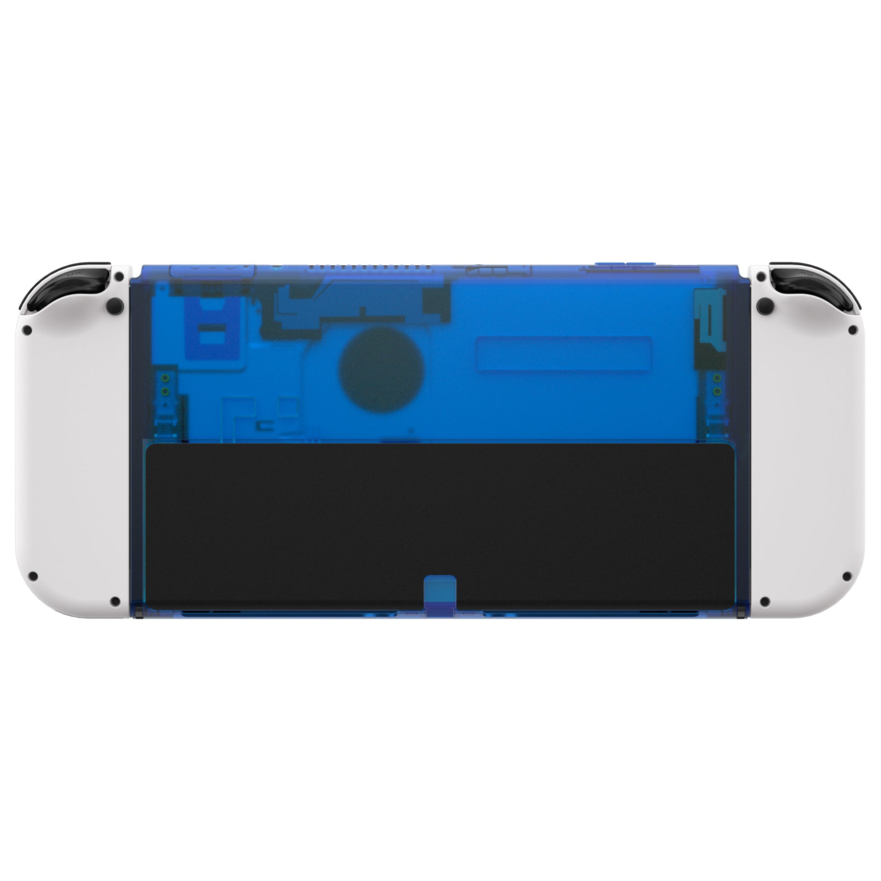 eXtremeRate Retail Clear Blue Console Back Plate DIY Replacement Housing Shell Case for Nintendo Switch OLED Console – JoyCon Shell & Kickstand NOT Included - BNSOM5006