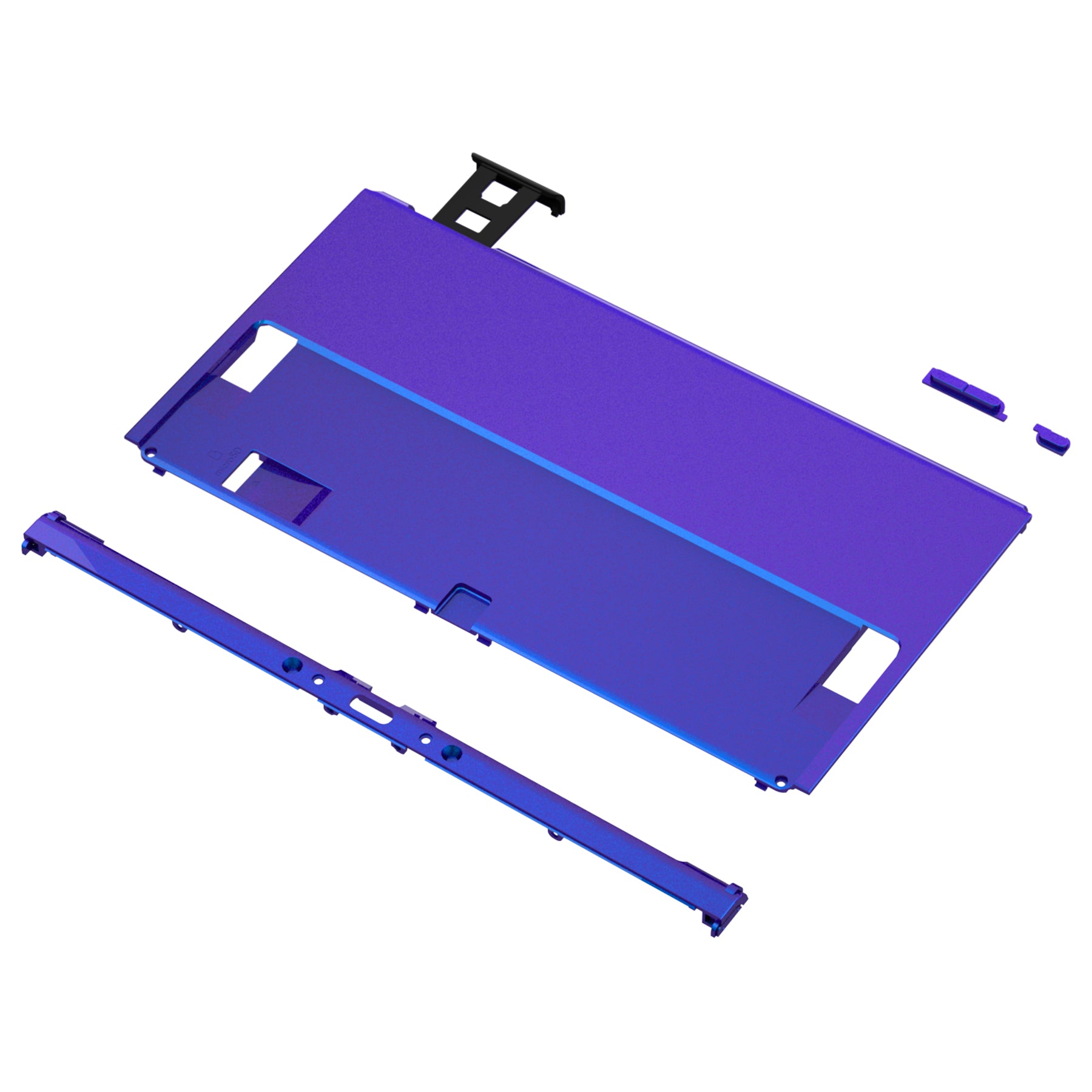 eXtremeRate Retail Chameleon Purple Blue Soft Touch Console Back Plate DIY Replacement Housing Shell Case for Nintendo Switch OLED Console – JoyCon Shell & Kickstand NOT Included - BNSOP3001