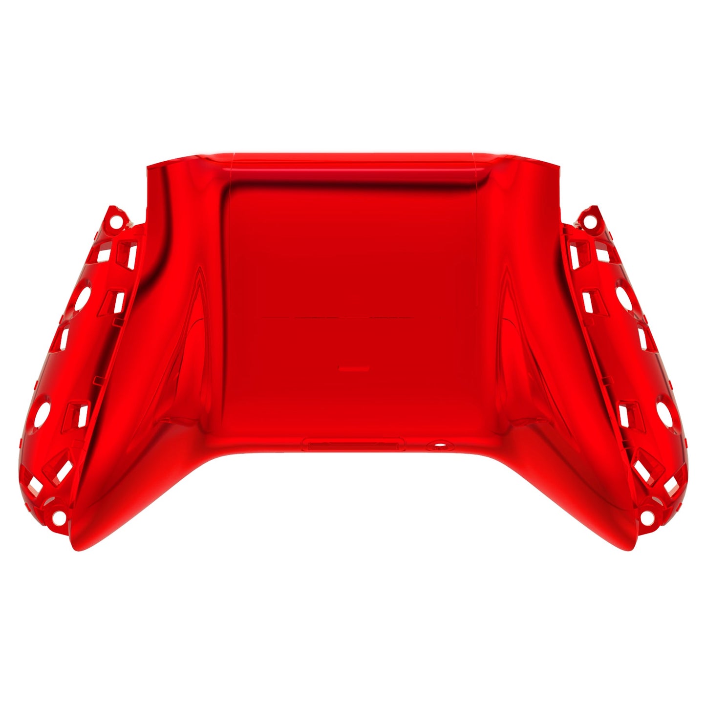 eXtremeRate Retail Chrome Red Glossy Custom Bottom Shell with Battery Cover for Xbox Series S/X Controller, Replacement Backplate for Xbox Core Controller - Controller & Side Rails NOT Included - BX3D403