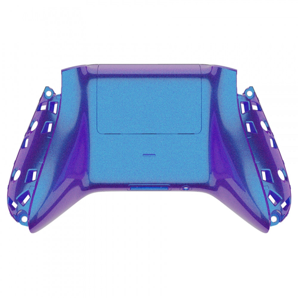 eXtremeRate Retail Chameleon Purple Blue Glossy Custom Bottom Shell w/ Battery Cover for Xbox Series S/X Controller - Controller & Side Rails NOT Included - BX3P301
