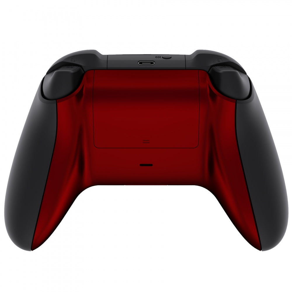eXtremeRate Retail Scarlet Red Soft Touch Replacement Back Shell w/ Battery Cover for Xbox Series S/X Controller - Controller & Side Rails NOT Included - BX3P303