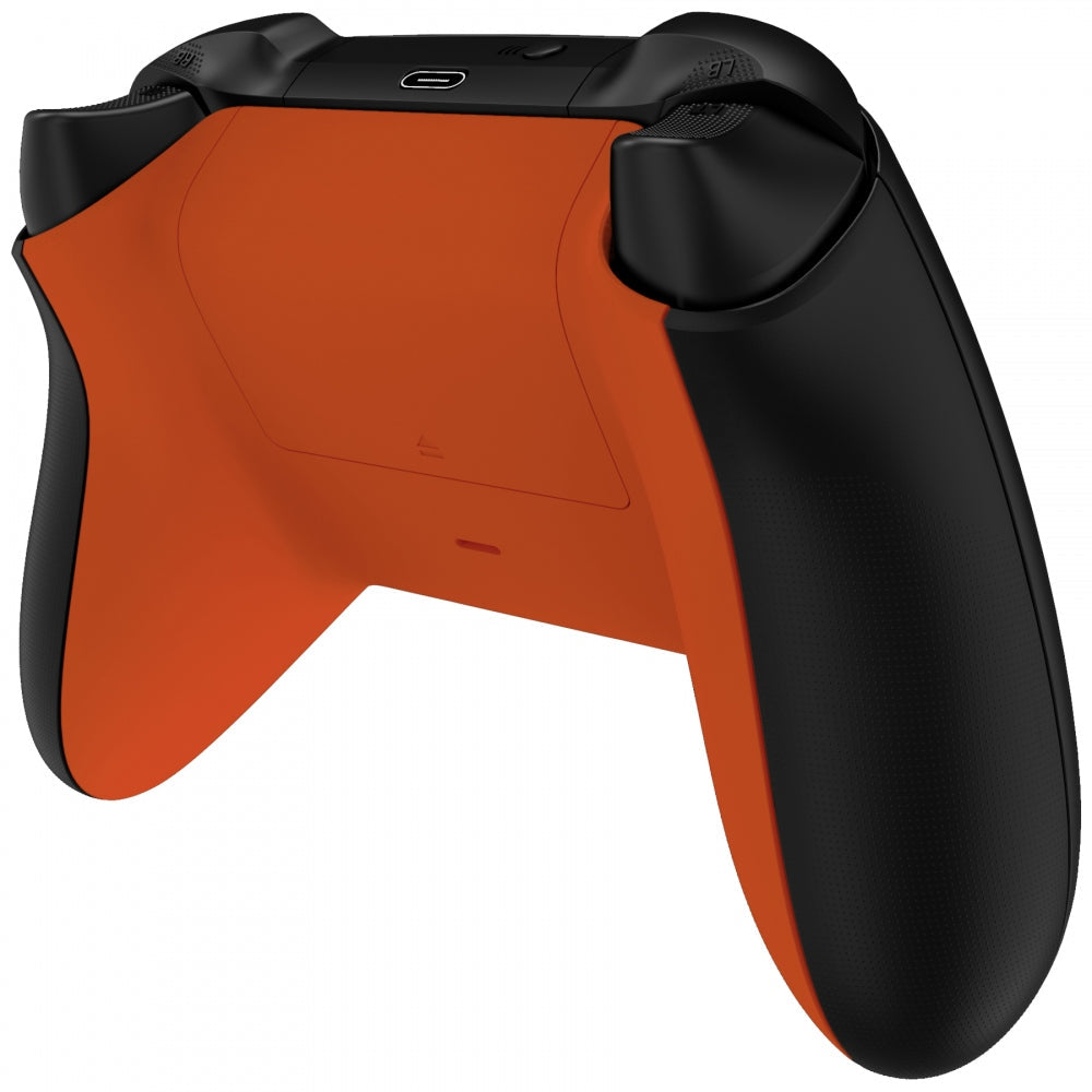 eXtremeRate Retail Orange Soft Touch Replacement Back Shell w/ Battery Cover for Xbox Series S/X Controller - Controller & Side Rails NOT Included - BX3P304