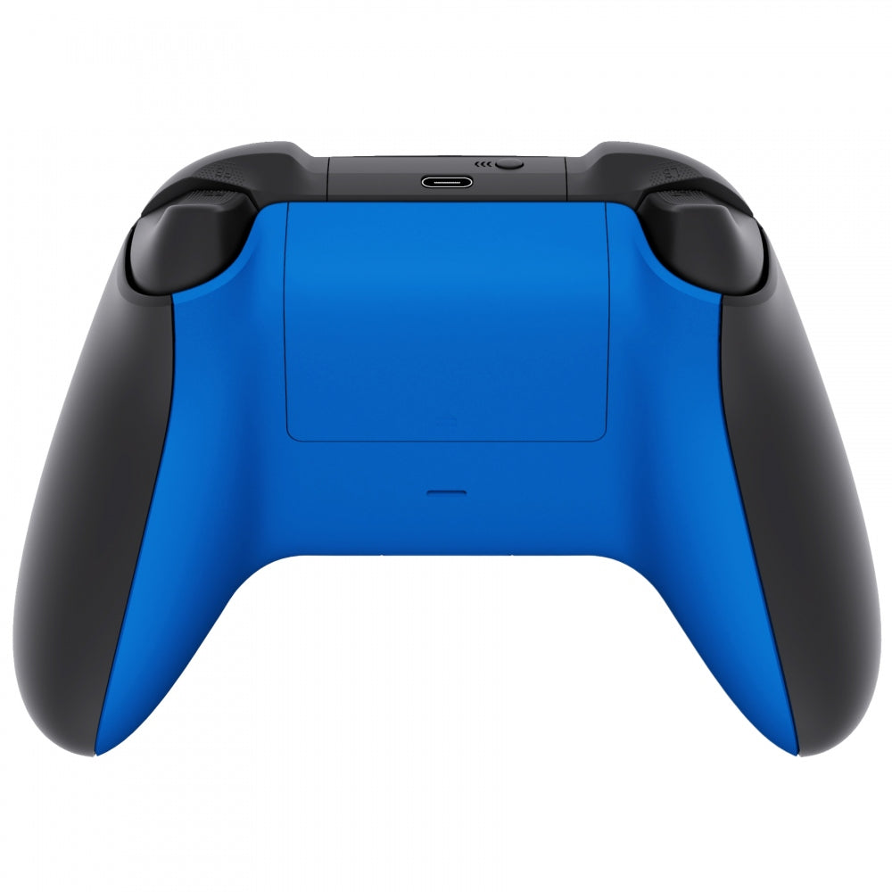 eXtremeRate Retail Blue Soft Touch Replacement Back Shell w/ Battery Cover for Xbox Series S/X Controller - Controller & Side Rails NOT Included - BX3P305