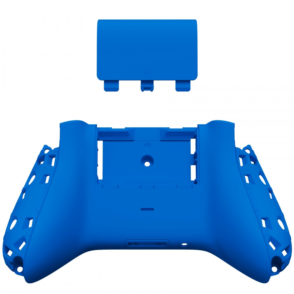 eXtremeRate Retail Blue Soft Touch Replacement Back Shell w/ Battery Cover for Xbox Series S/X Controller - Controller & Side Rails NOT Included - BX3P305