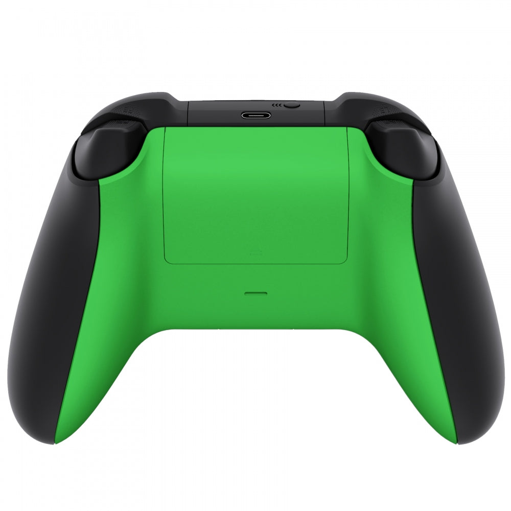 eXtremeRate Retail Green Soft Touch Replacement Back Shell w/ Battery Cover for Xbox Series S/X Controller - Controller & Side Rails NOT Included - BX3P306