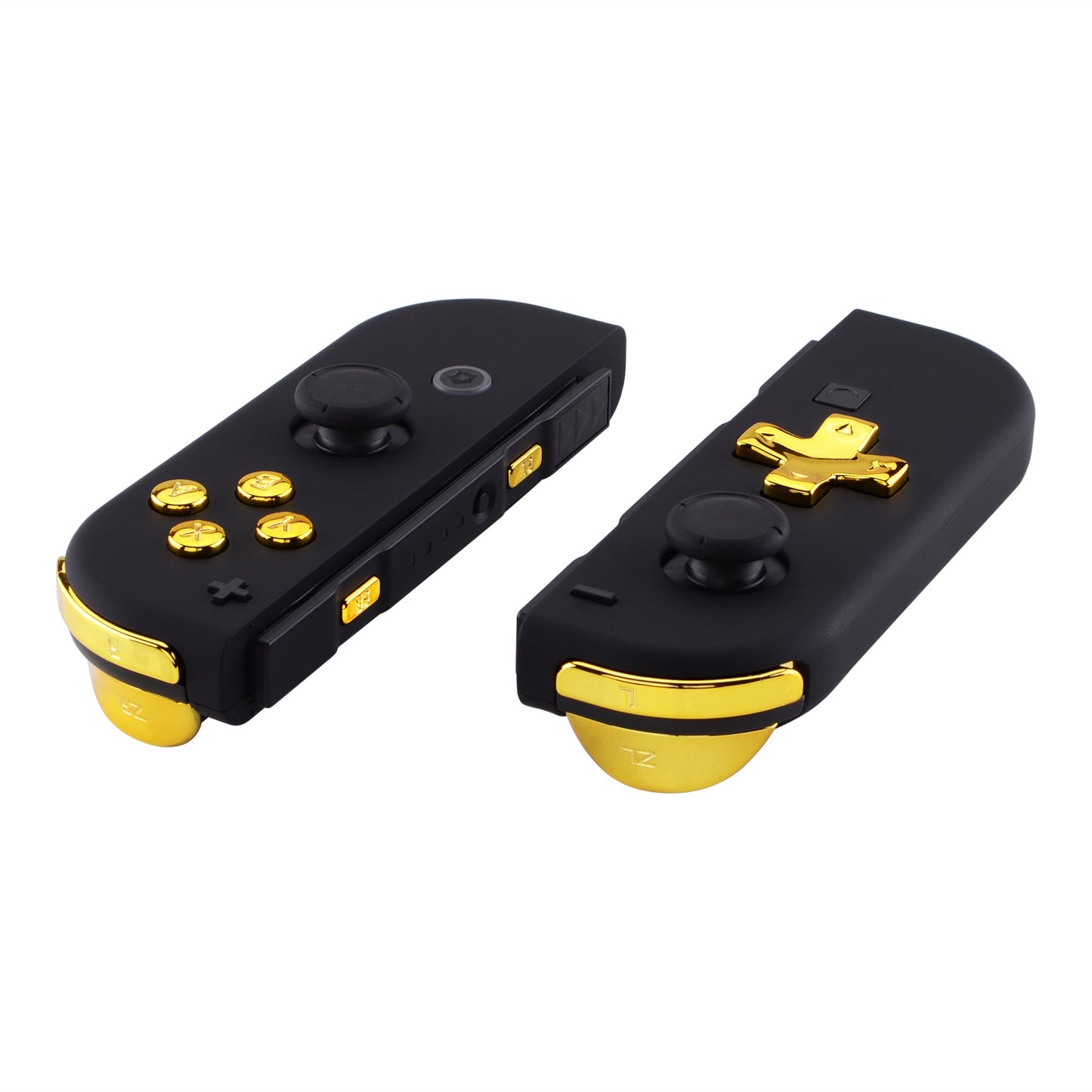 eXtremeRate Retail Chrome Gold D-pad ABXY Keys SR SL L R ZR ZL Trigger Buttons Springs, Replacement Full Set Buttons Fix Kits for NS Switch Joycon & OLED JoyCon (D-pad ONLY Fits for eXtremeRate Joycon D-pad Shell) - BZD401