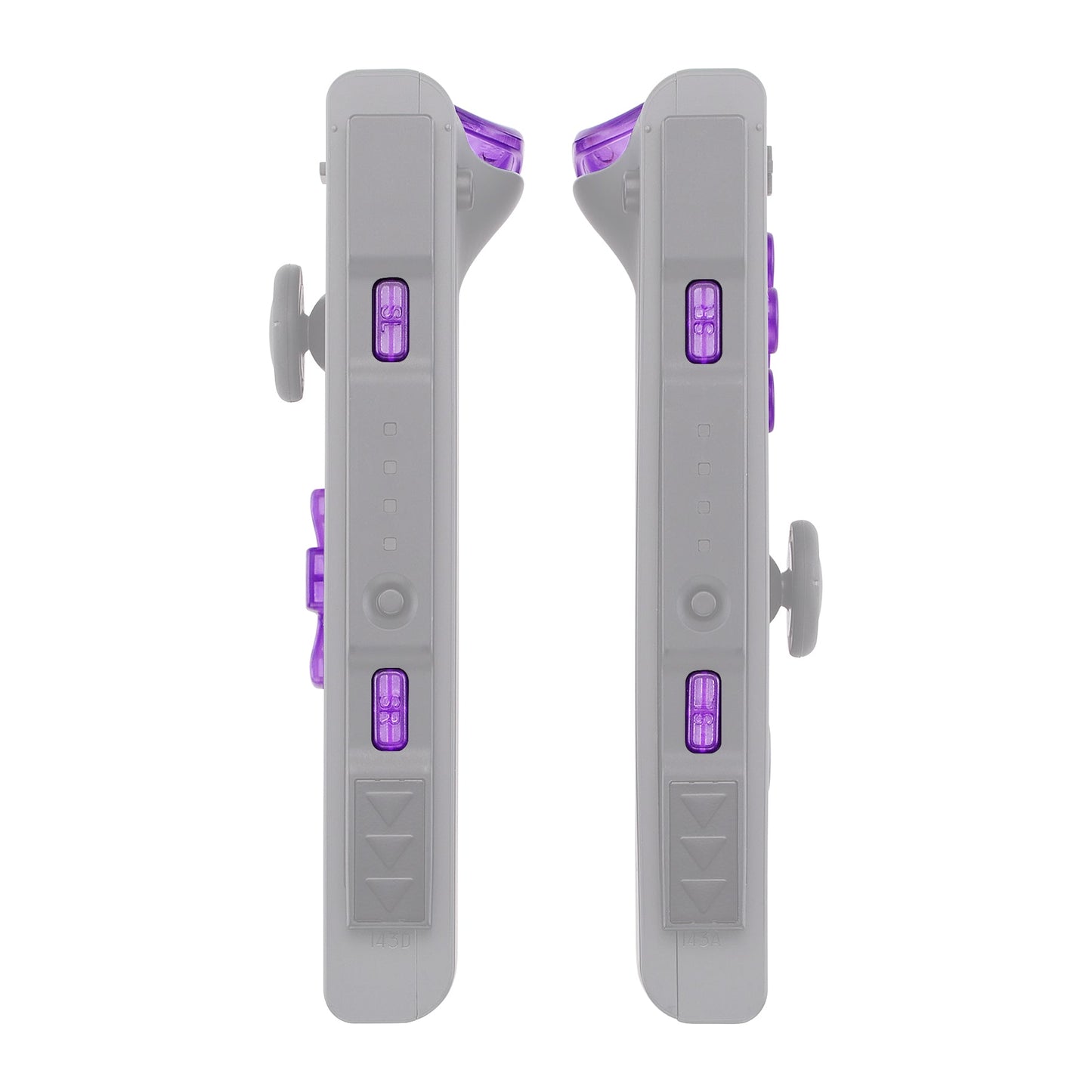 eXtremeRate Retail Clear Atomic Purple D-pad ABXY Keys SR SL L R ZR ZL Trigger Buttons Springs, Replacement Full Set Buttons Fix Kits for NS Switch Joycon & OLED JoyCon (D-pad ONLY Fits for eXtremeRate Joycon D-pad Shell) - BZM505