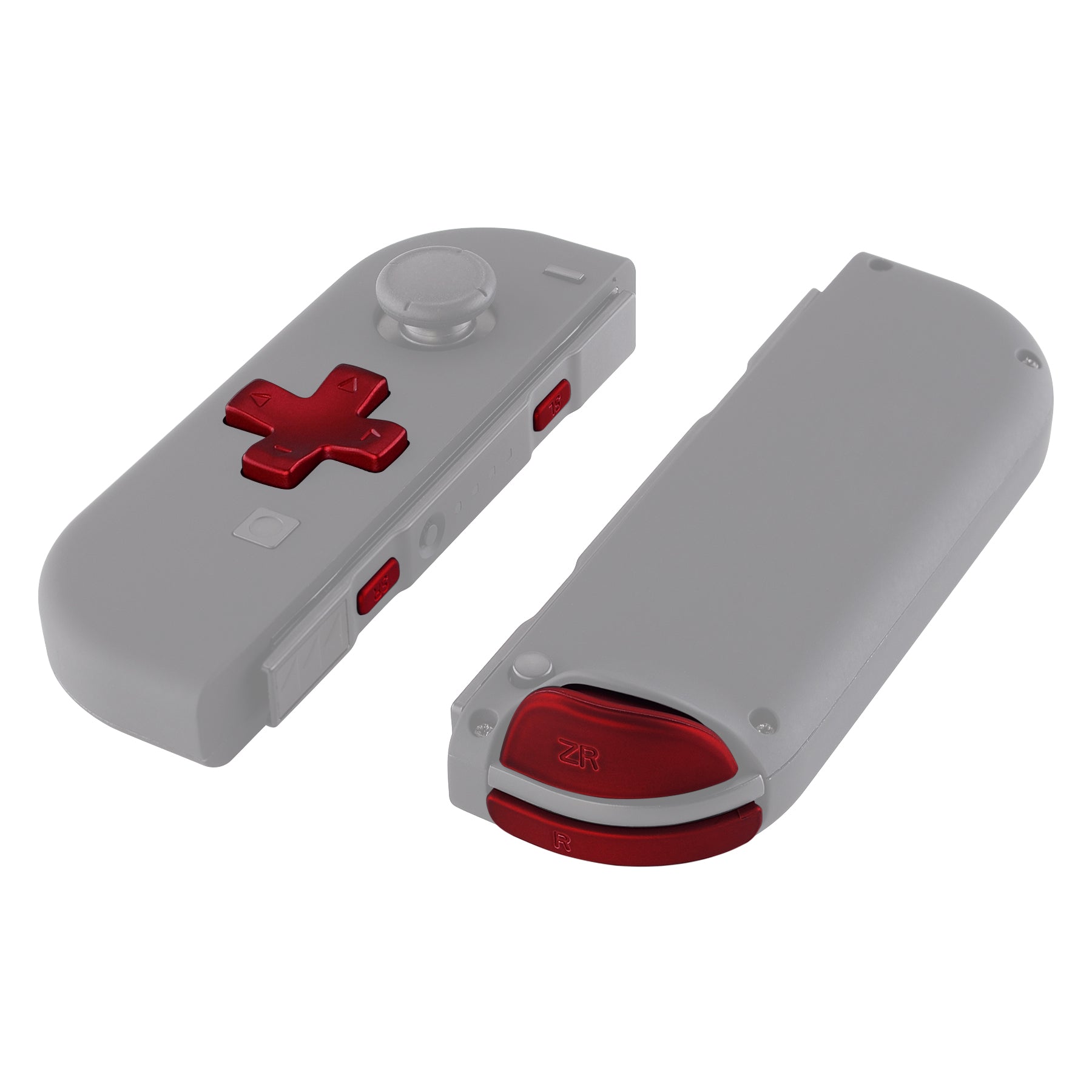 eXtremeRate Dpad Version Replacement Full Set Buttons for Joycon of Switch  (D-pad ONLY Fits for eXtremeRate D-pad Shell for Joycon) - Scarlet Red