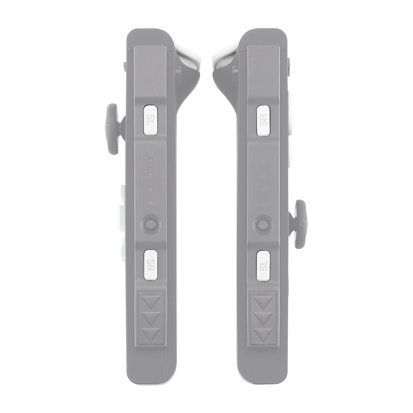 eXtremeRate Retail White D-pad ABXY Keys SR SL L R ZR ZL Trigger Buttons Springs, Replacement Full Set Buttons Fix Kits for NS Switch Joycon & OLED JoyCon (D-pad ONLY Fits for eXtremeRate Joycon D-pad Shell) - BZP303