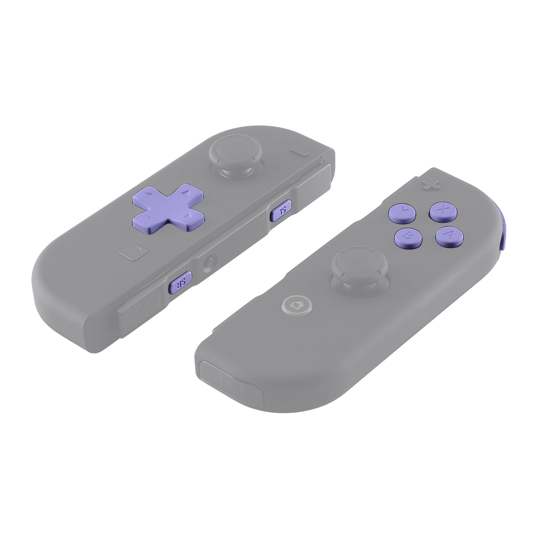 eXtremeRate Retail Light Violet D-pad ABXY Keys SR SL L R ZR ZL Trigger Buttons Springs, Replacement Full Set Buttons Fix Kits for NS Switch Joycon & OLED JoyCon (D-pad ONLY Fits for eXtremeRate Joycon D-pad Shell) - BZP309