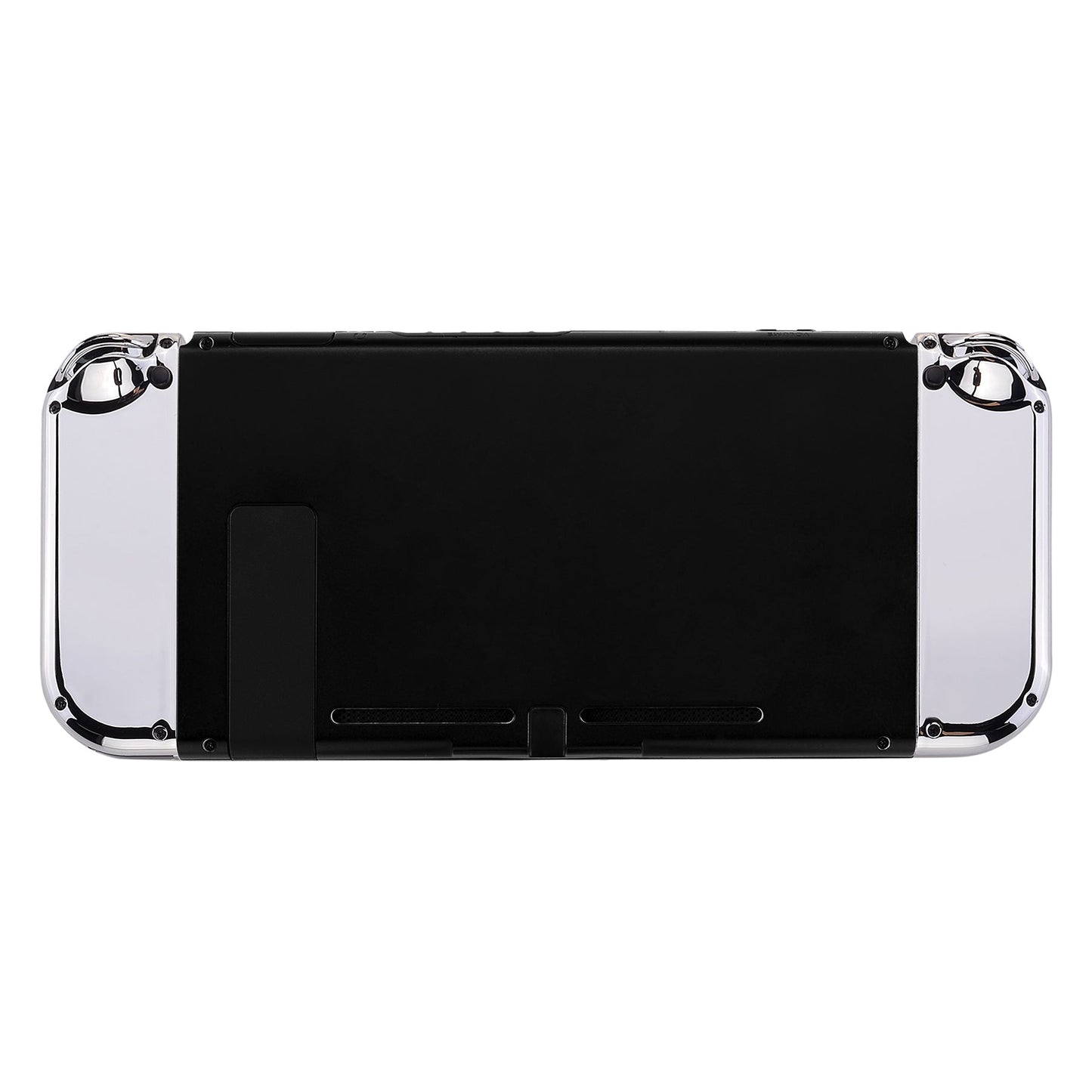 eXtremeRate Retail Chrome Silver Handheld Controller Housing With Full Set Buttons DIY Replacement Shell Case for NS Switch JoyCon & OLED JoyCon - Console Shell NOT Included - CD402