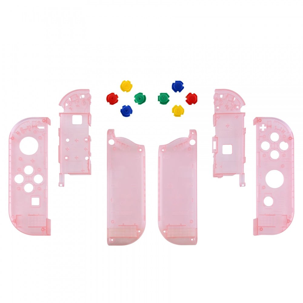 eXtremeRate Retail Cherry Pink Joycon Handheld Controller Housing with Full Set Buttons, DIY Replacement Shell Case for NS Switch JoyCon & OLED JoyCon - Joycon and Console NOT Included - CM507