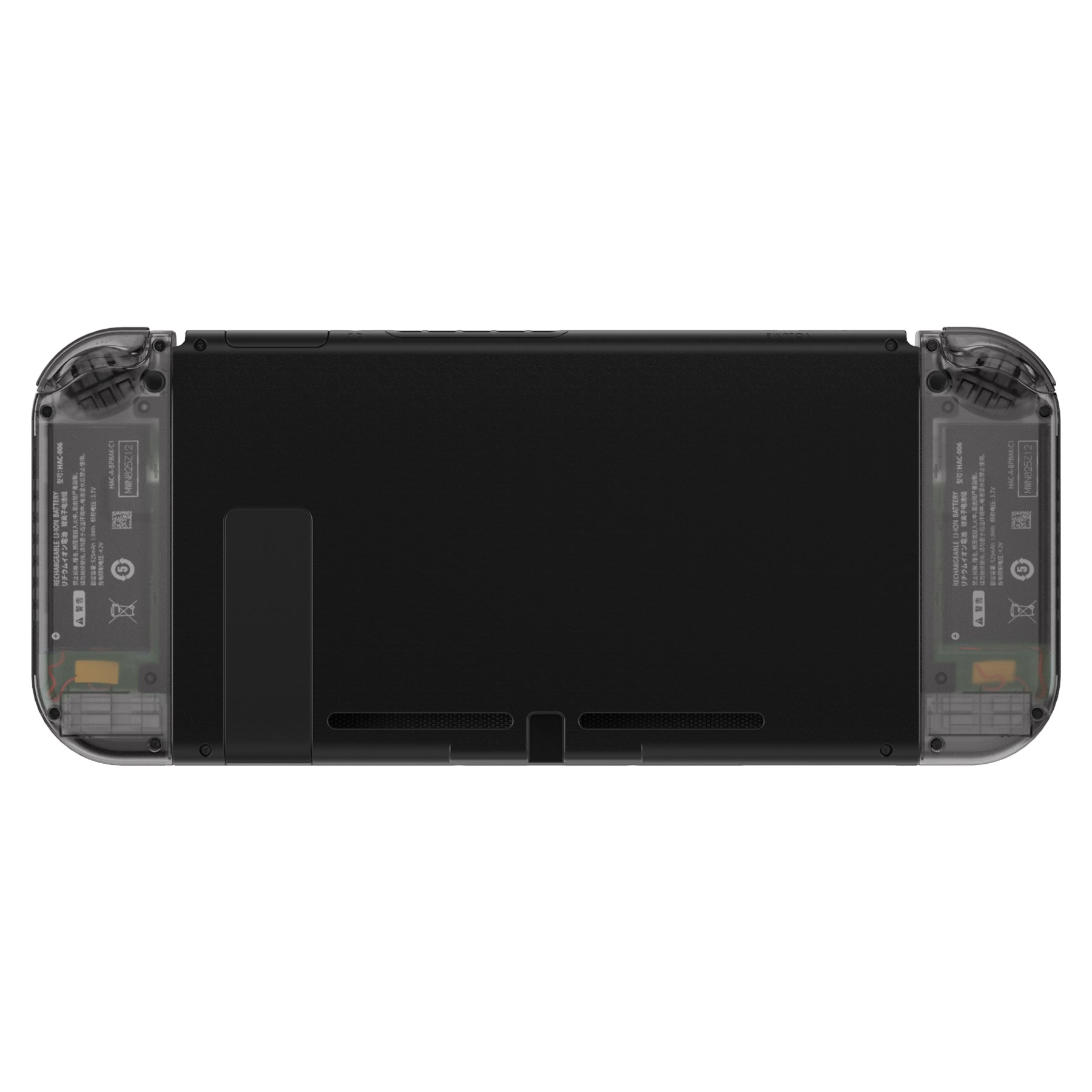 eXtremeRate Transparent Clear Black for Joycon Handheld Controller