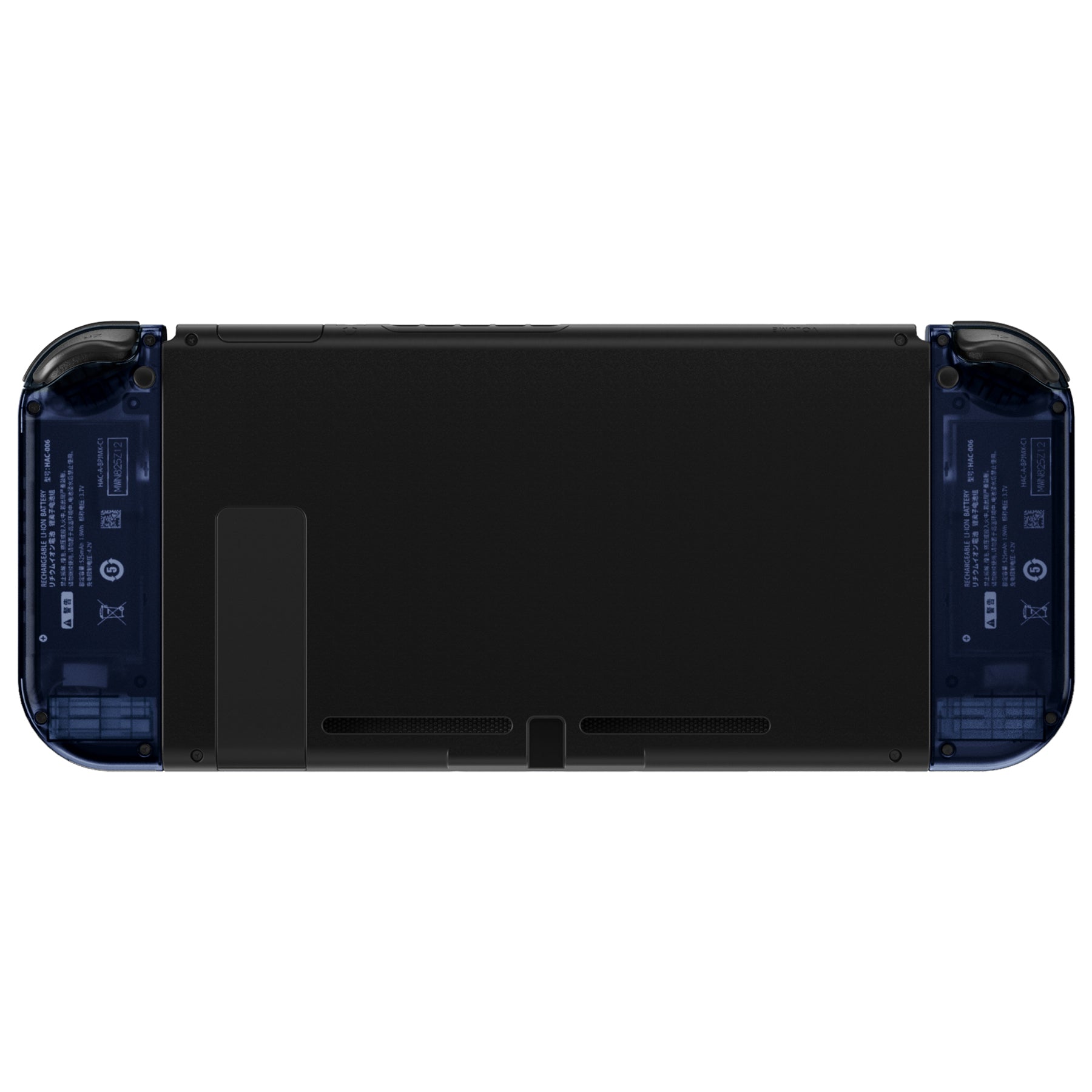 eXtremeRate Replacement Full Set Shell Case with Buttons for Joycon of NS  Switch - Clear Deep Ocean Blue