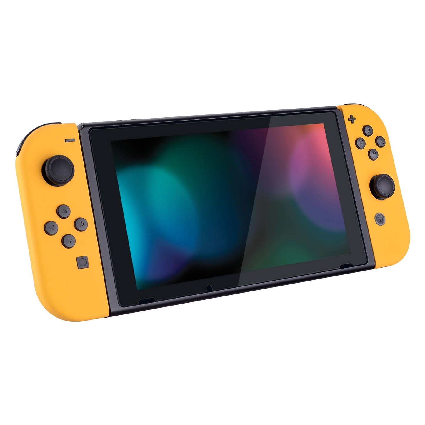 eXtremeRate Retail Soft Touch Grip Caution Yellow Handheld Controller Housing With Full Set Buttons DIY Replacement Shell Case for NS Switch JoyCon & OLED JoyCon - Console Shell NOT Included - CP305