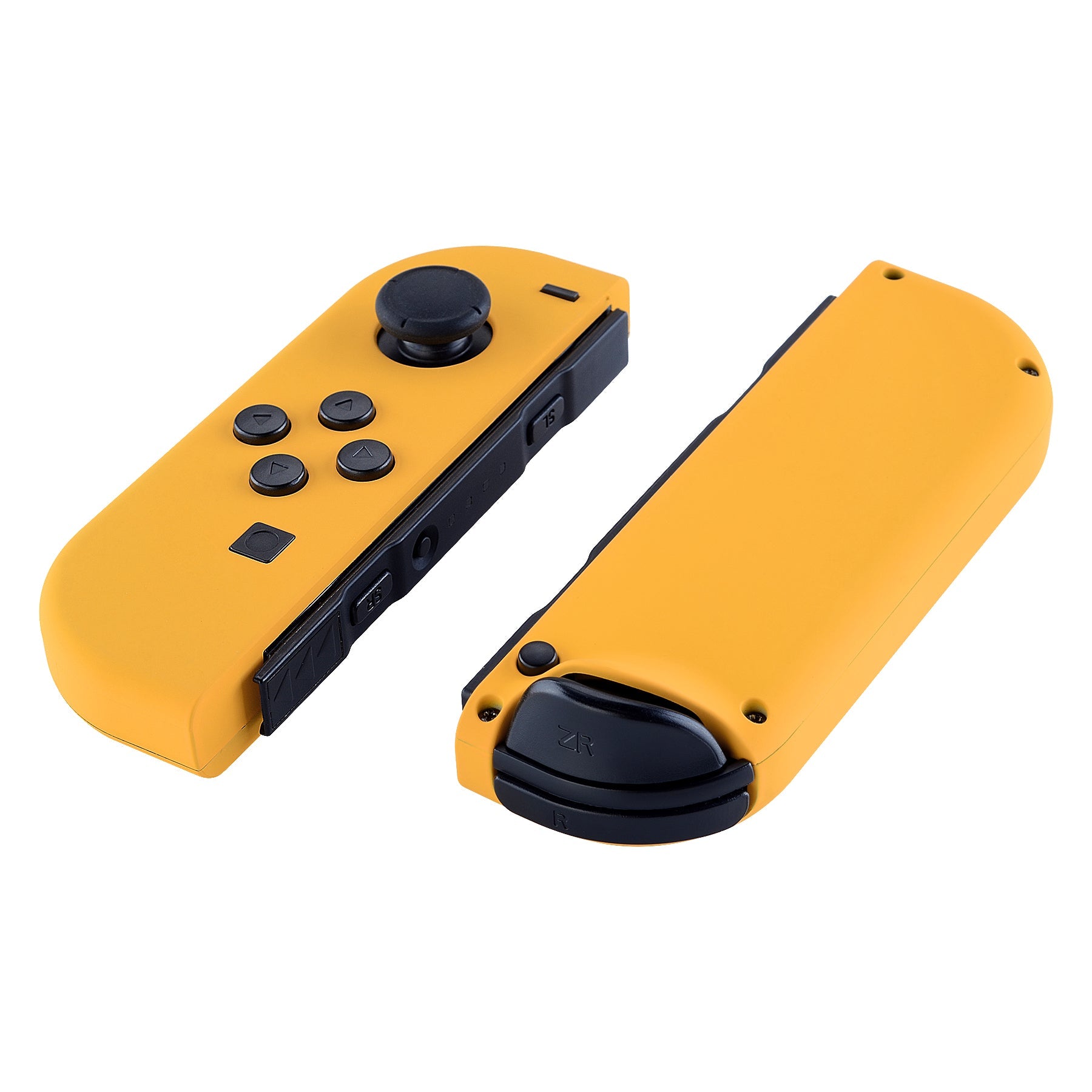 eXtremeRate Retail Soft Touch Grip Caution Yellow Handheld Controller Housing With Full Set Buttons DIY Replacement Shell Case for NS Switch JoyCon & OLED JoyCon - Console Shell NOT Included - CP305
