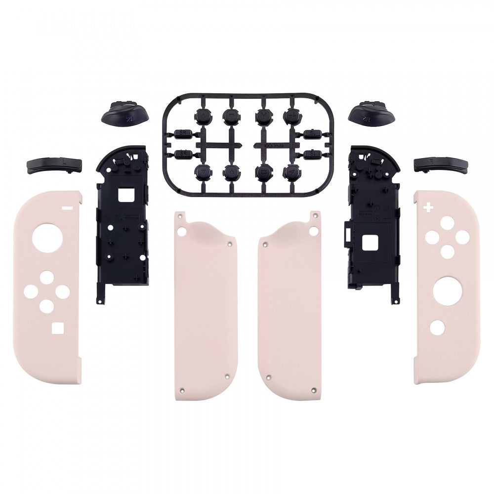 eXtremeRate Retail Soft Touch Grip Cherry Blossoms Pink Handheld Controller Housing With Full Set Buttons DIY Replacement Shell Case for NS Switch JoyCon & OLED JoyCon - Console Shell NOT Included - CP306