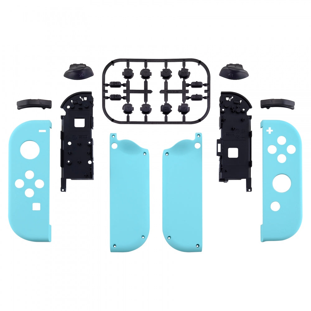 eXtremeRate Retail Soft Touch Grip Heaven Blue Handheld Controller Housing With Full Set Buttons DIY Replacement Shell Case for NS Switch JoyCon & OLED JoyCon - Console Shell NOT Included - CP307