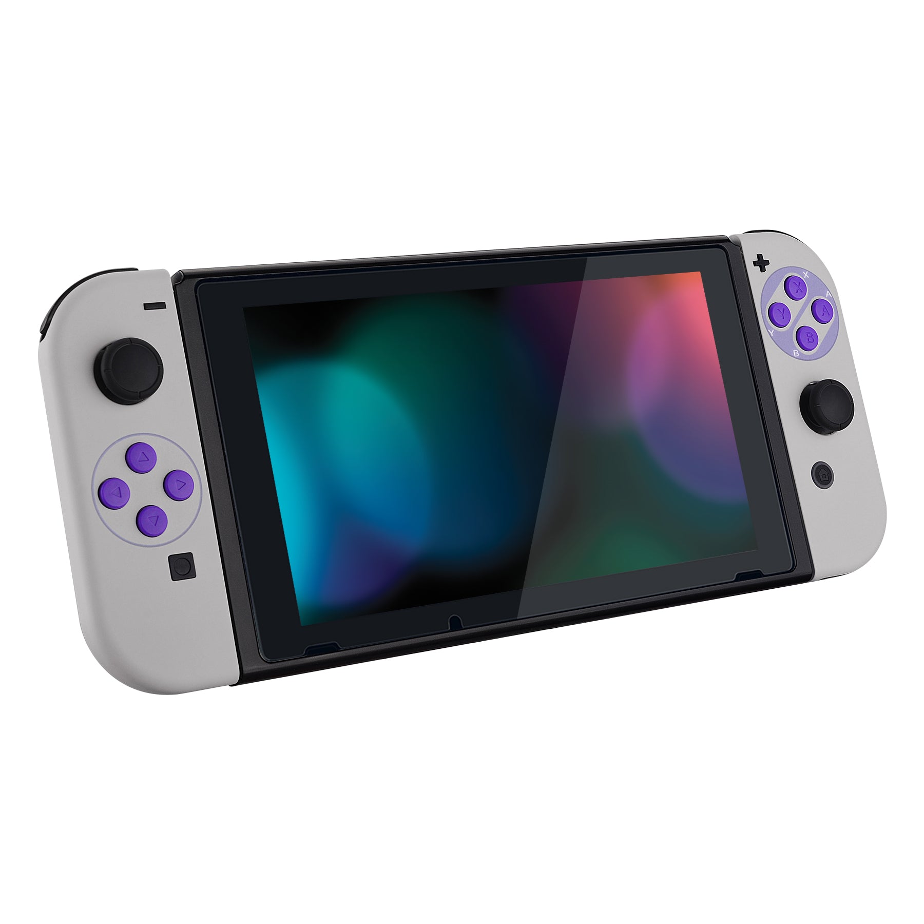 eXtremeRate Soft Touch Grip Classics SNES Style for Joycon