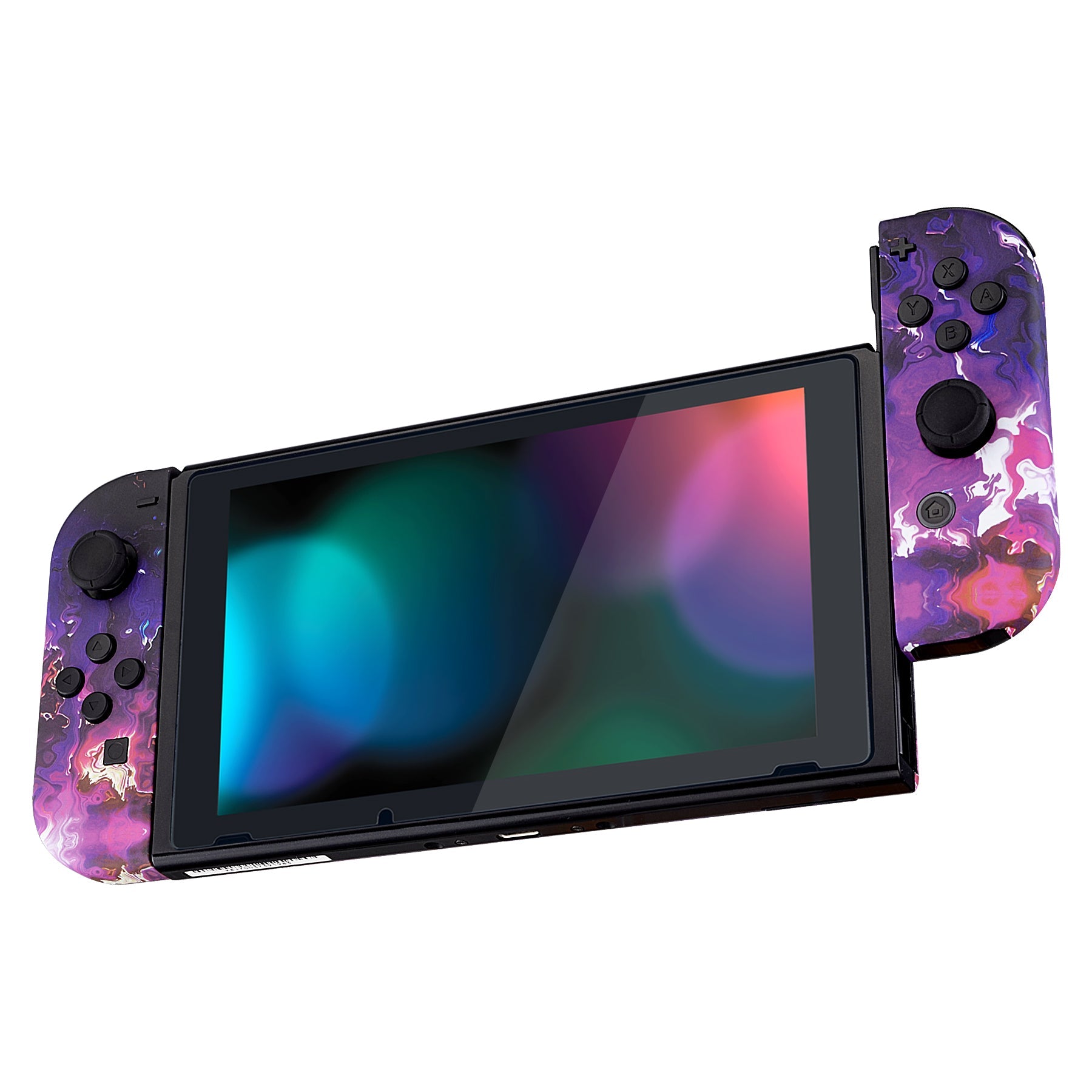 eXtremeRate Retail Soft Touch Grip Surreal Lava Joycon Handheld Controller Housing with Full Set Buttons, DIY Replacement Shell Case for NS Switch JoyCon & OLED JoyCon - Console Shell NOT Included - CT107