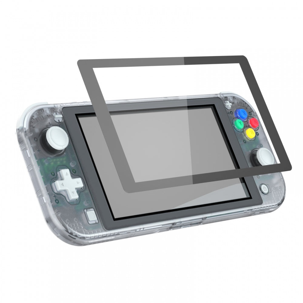 eXtremeRate Retail Transparent Clear DIY Replacement Shell for Nintendo Switch Lite, NSL Handheld Controller Housing with Screen Protector, Custom Case Cover for Nintendo Switch Lite - DLM501
