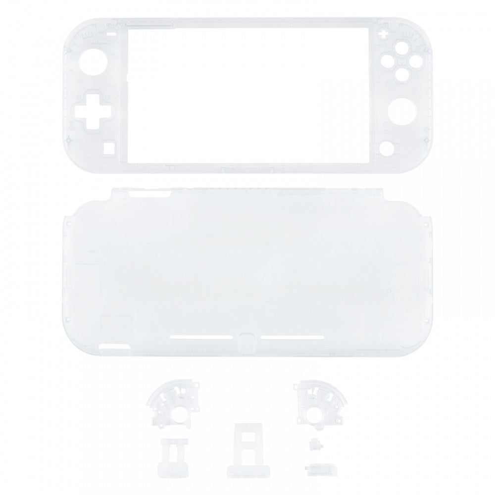 eXtremeRate Transparent Clear DIY Replacement Shell for Nintendo Switch Lite, NSL Handheld Controller Housing w/Screen Protector, Custom Case Cover