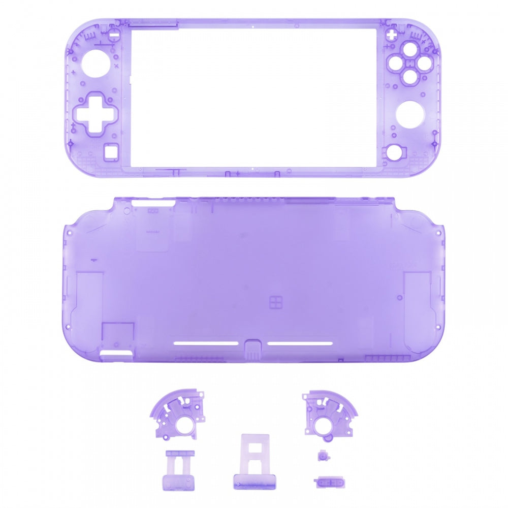 eXtremeRate Replacement Housing Shell for with Screen Protector for  Nintendo Switch Lite - Clear Atomic Purple